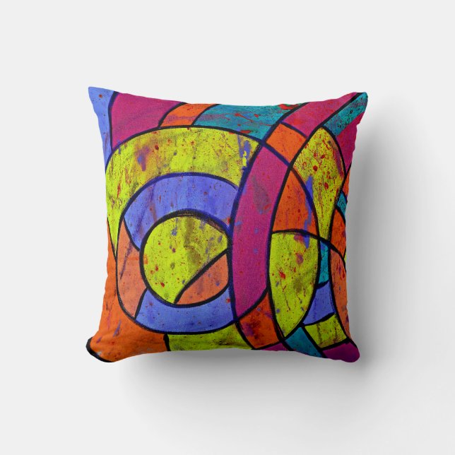 Composition #9 by Michael Moffa Throw Pillow (Front)