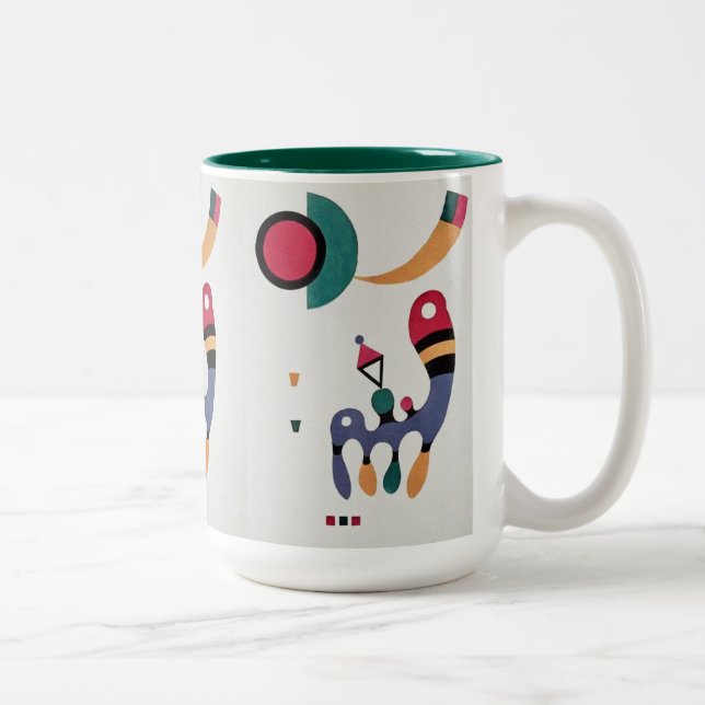 Composition Biomorphic Abstraction - Kandinsky Two-Tone Coffee Mug (Right)