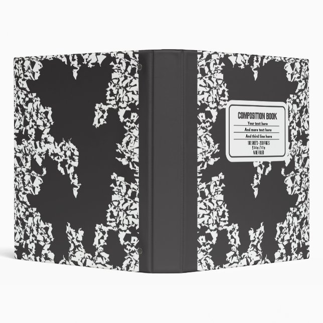 Composition Book (Black) 3 Ring Binder (Background)
