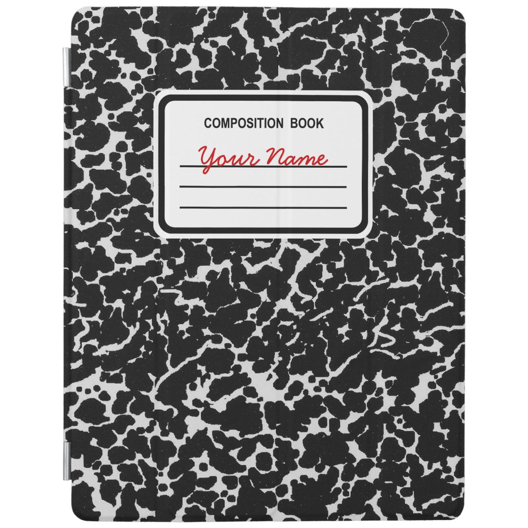 Composition Book Black & White iPad Smart Cover Zazzle
