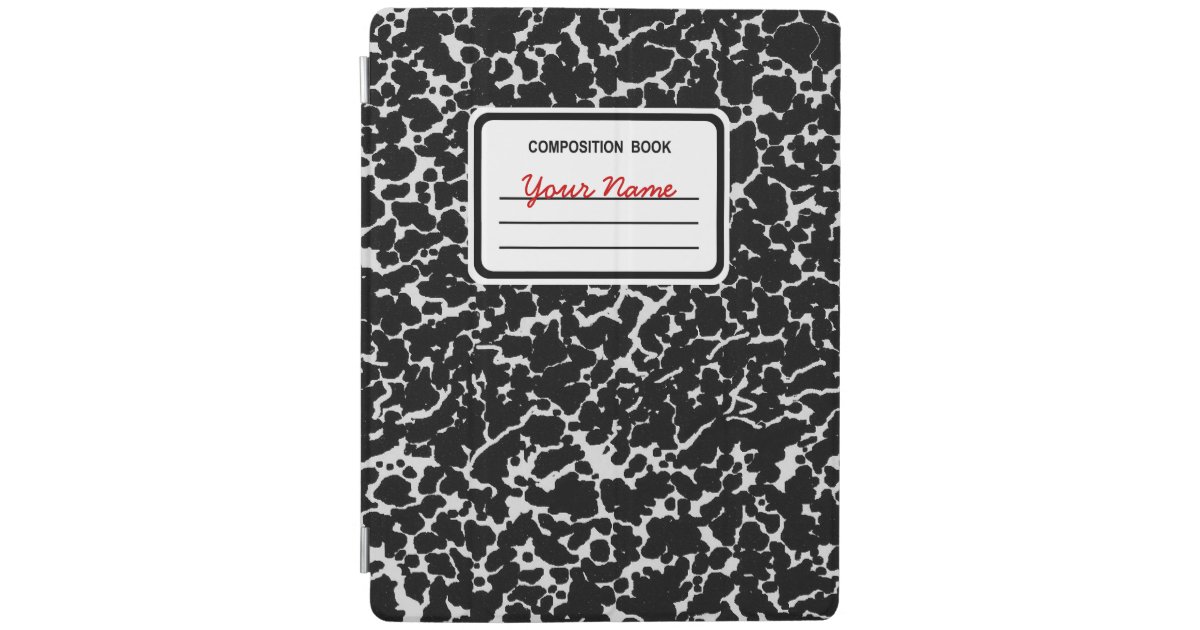 Composition Book Black & White iPad Smart Cover Zazzle