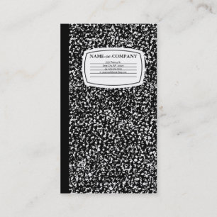 composition book business card