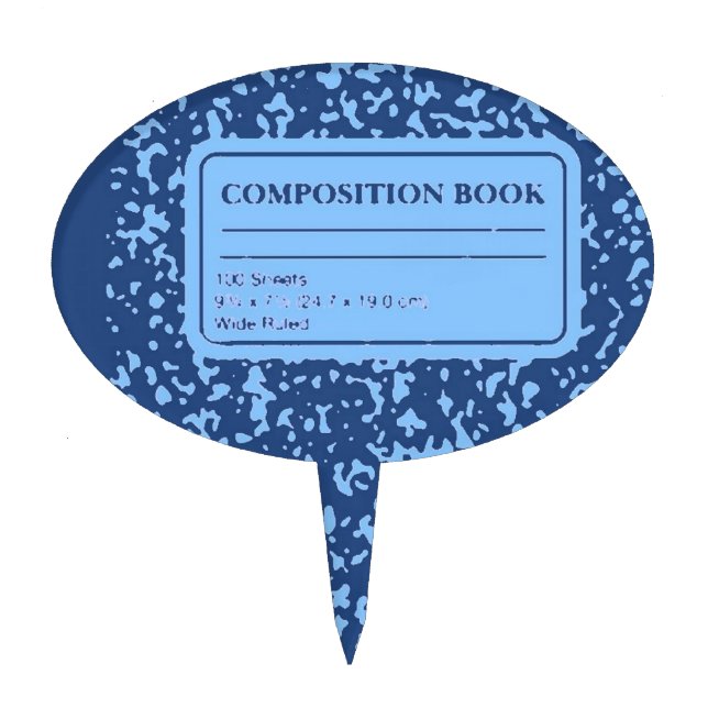 Composition Book Cake Topper (Front)