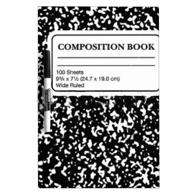Composition Book Dry-Erase Board (Front)