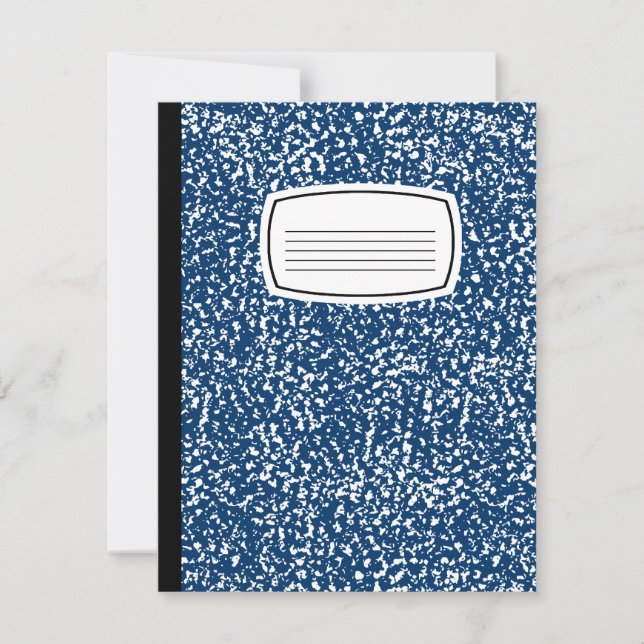 composition book invitation (Front)