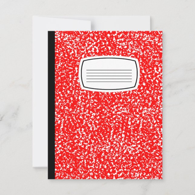 composition book invitation (Front)