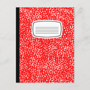 composition book invitation