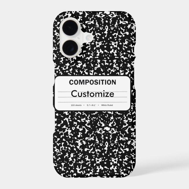 Composition Book Iphone Case (Back)