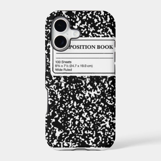 Composition Book Iphone Case (Back)