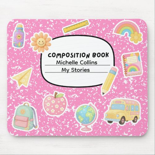 Composition Book Mouse Mat (Customisable)