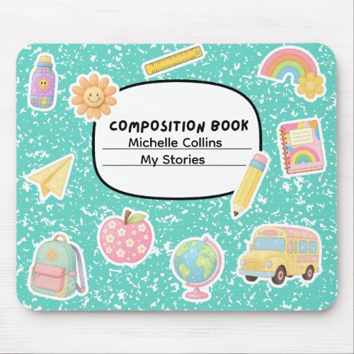 Composition Book Mouse Mat (Customisable)