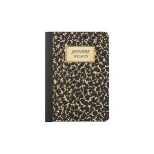 Composition book pattern  passport holder
