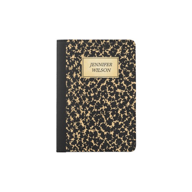 Composition book pattern  passport holder (Front)