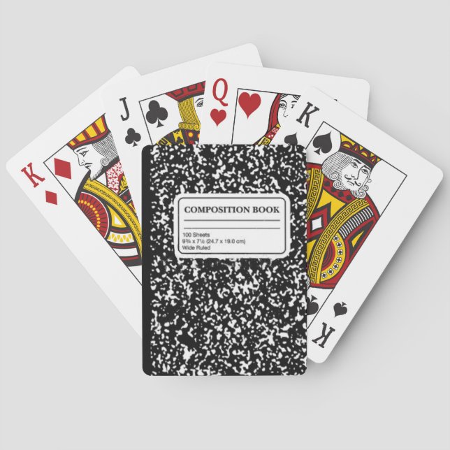 Composition Book Poker Cards (Back)