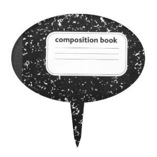 Composition Book Student Teacher Cake Topper