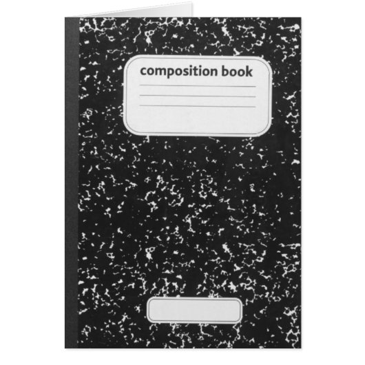 Composition Book Student Teacher Cards (Front)