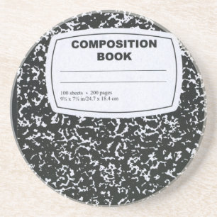 Composition Book Student Teacher Drink Coaster