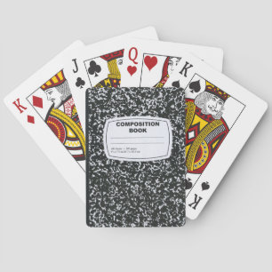 Composition Book Student Teacher Poker Cards