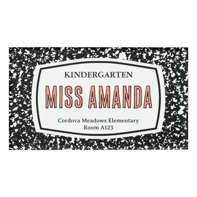 composition book teacher id badge (Front)