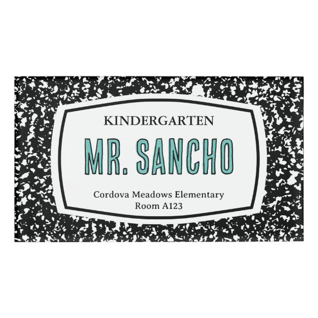 composition book teacher id badge (Front)