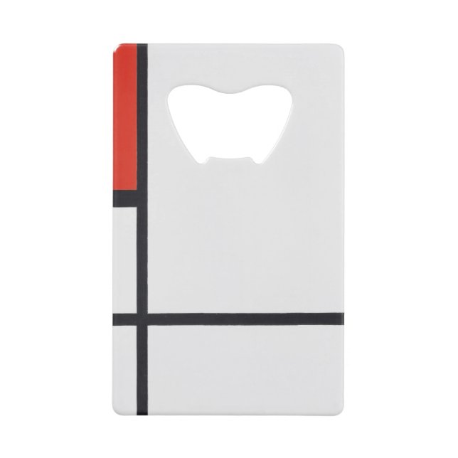 Composition by piet mondrian credit card bottle opener (Front)