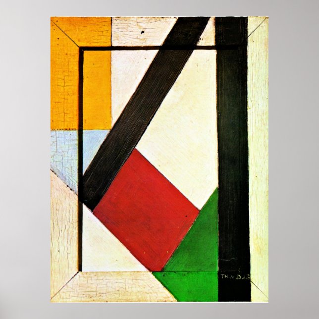 Composition, famous artwork by Theo van Doesburg Poster (Front)
