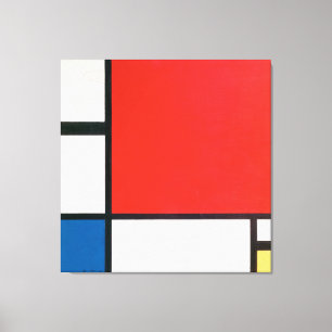 Composition II in Red Blue and Yellow (1930) Canvas Print