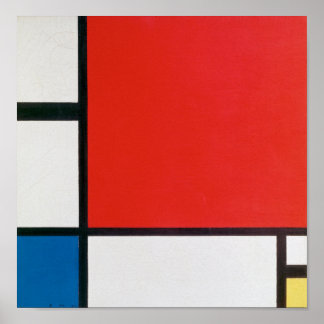 Composition II in Red, Blue, and Yellow - Mondrian Poster