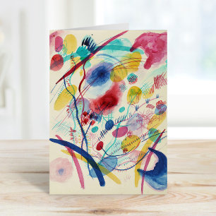 Composition in Red Blue Green Yellow Kandinsky Card