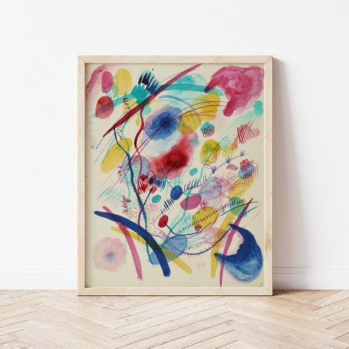 Composition in Red Blue Green Yellow  Kandinsky Poster
