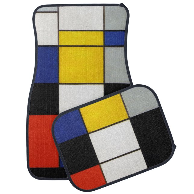 Composition, Mondrian Car Floor Mat (Set)