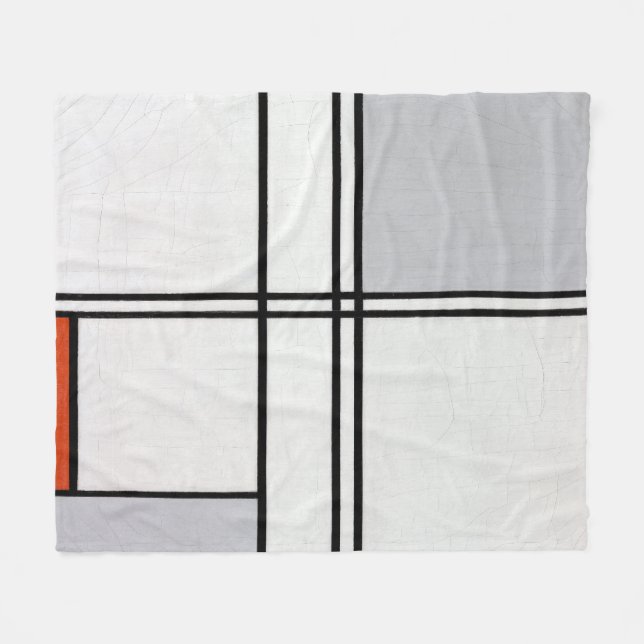 Composition (No. 1) Gray-Red | Piet Mondrian | Fleece Blanket (Front (Horizontal))