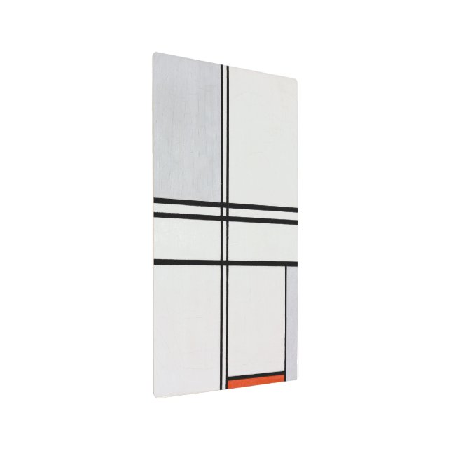 Composition (No. 1) Gray-Red | Piet Mondrian | Metal Print (Angled)