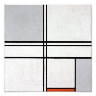 Composition (No. 1) Gray-Red   Piet Mondrian   Photo Print