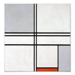 Composition (No. 1) Gray-Red   Piet Mondrian   Photo Print
