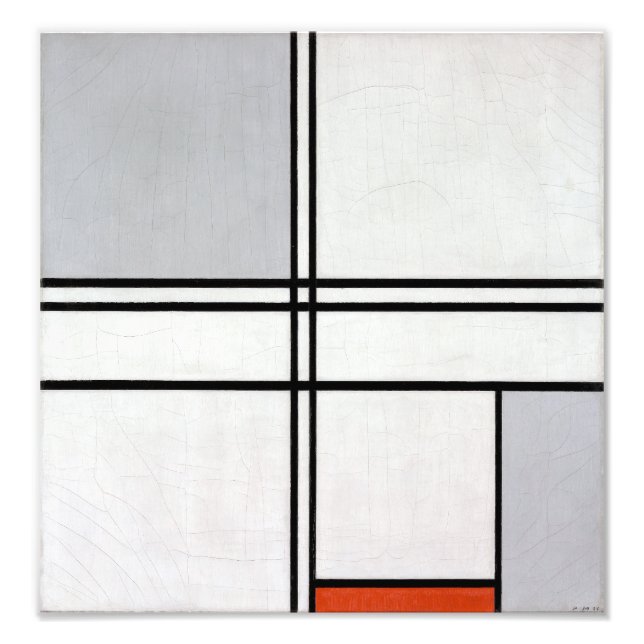 Composition (No. 1) Gray-Red | Piet Mondrian | Photo Print (Front)