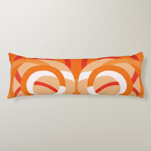 Composition No 43 _ Orange Monochrome Body Pillow