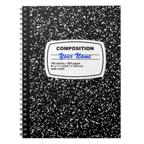 Composition Notebook Customizable