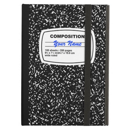 Composition Notebook Customizable Ipad Air Case