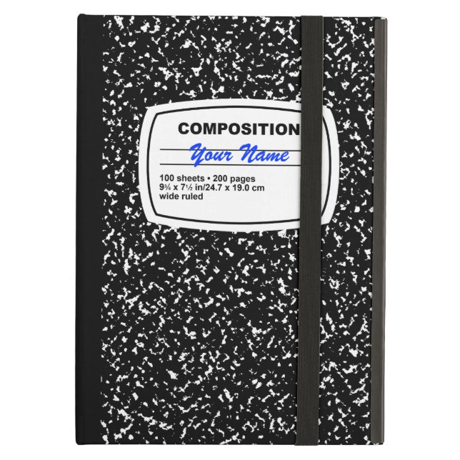 Composition Notebook Customizable iPad Air Case (Front Closed)
