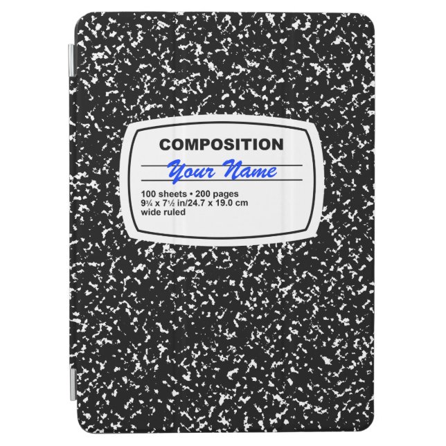 Composition Notebook Customizable iPad Air Cover (Front)