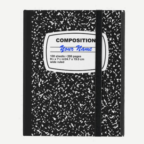 Composition Notebook Customizable iPad Folio Case
