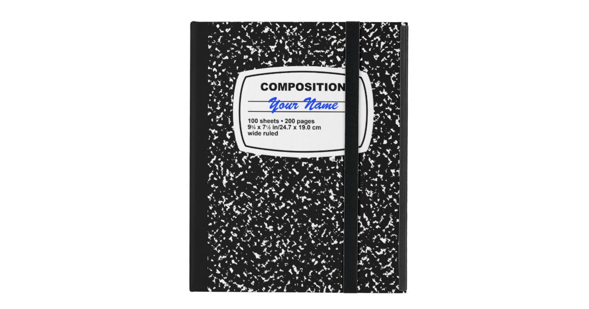 Composition Notebook Customizable iPad Folio Case Zazzle