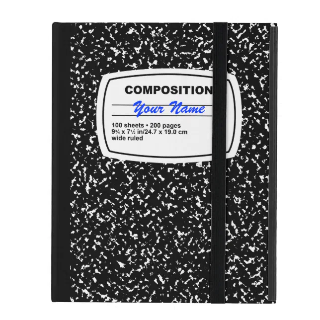Composition Notebook Customizable iPad Folio Case Zazzle