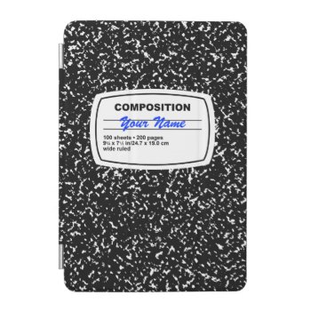 Composition Notebook Customizable Ipad Mini Cover by staticnoise at Zazzle