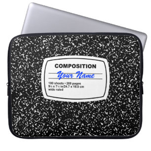 Composition Notebook Customizable Laptop Sleeve