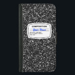 Composition Notebook Customizable Wallet Phone Case For Samsung Galaxy S5<br><div class="desc">Traditional black and white composition notebook just like the ones you had back in school.</div>