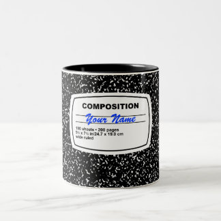 Composition Notebook Customizable Two-Tone Coffee Mug