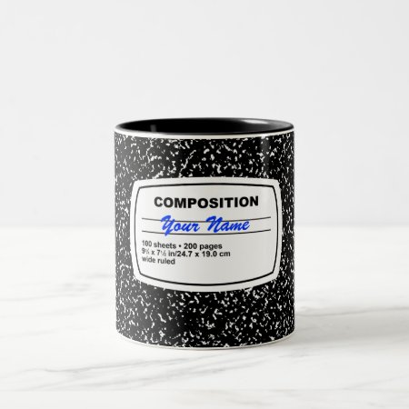 Composition Notebook Customizable Two-tone Coffee Mug