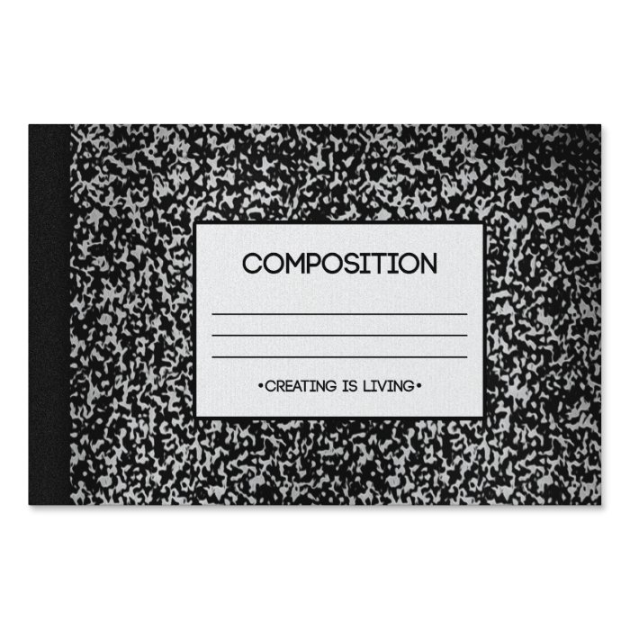 Composition Notebook Design Yard Signs